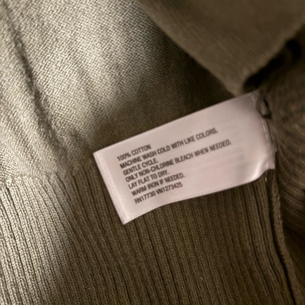 Dark Olive Button Front Cardigan - Picture 2 of 6